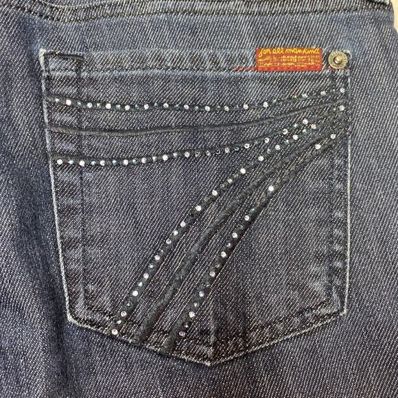 7 for all mankind dark wash dojo blue jeans size 30 - Picture 6 of 13